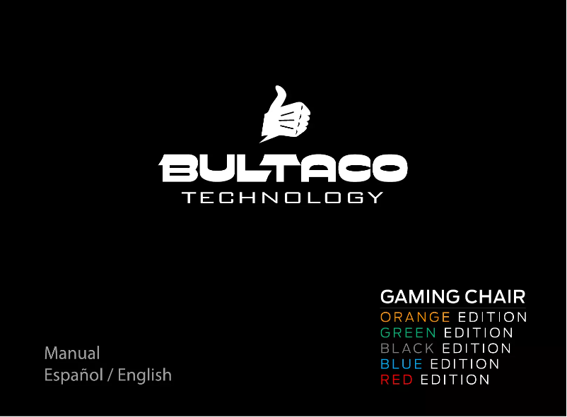 Page 1 of the manual User Manual Bultaco Technology Gaming Divisoin