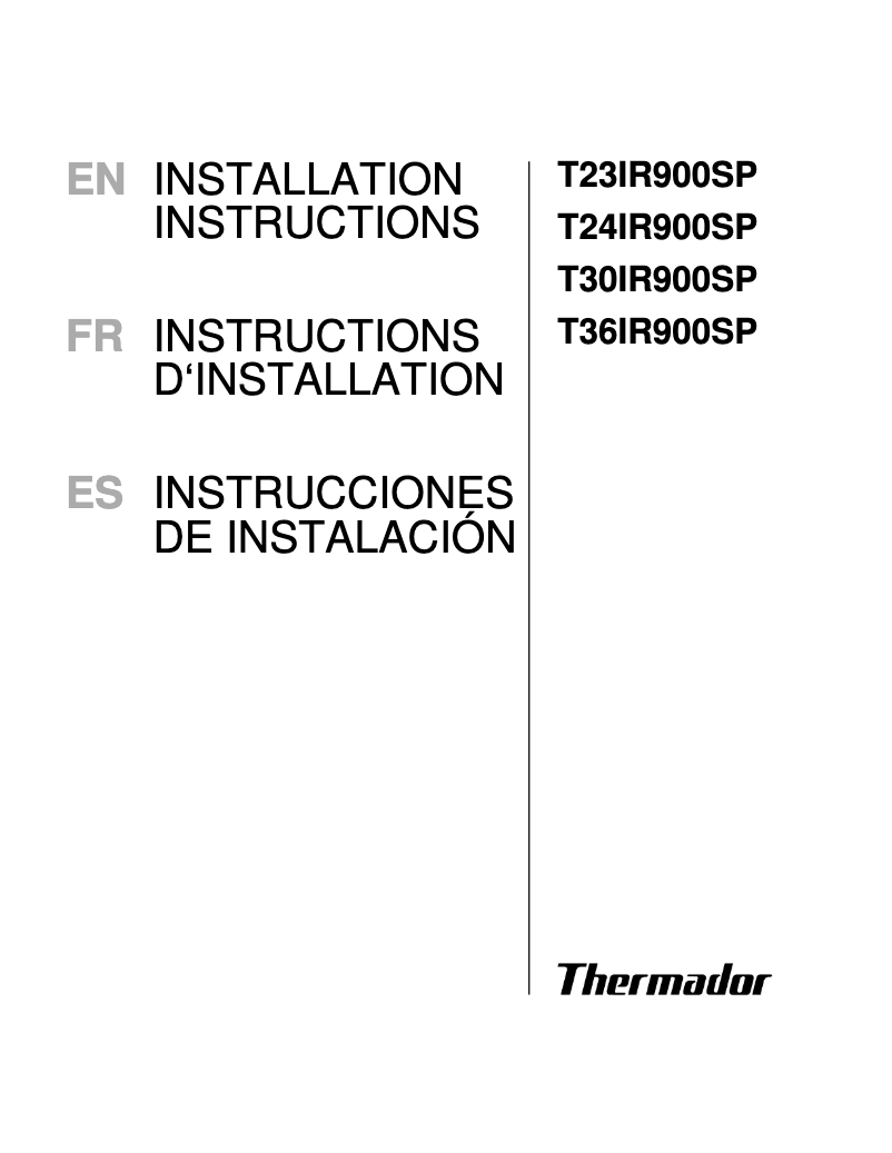 First page image of the manual for T24IR900SP