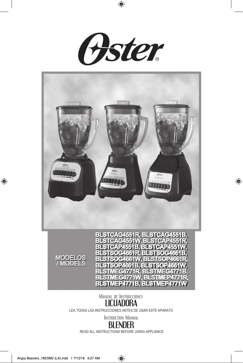 First page image of the manual for BLSTMEG4771B