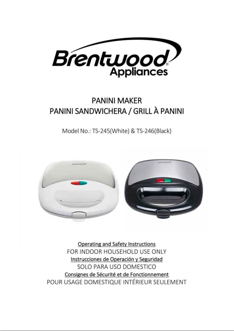 Page 1 of the manual User Manual Brentwood TS-246