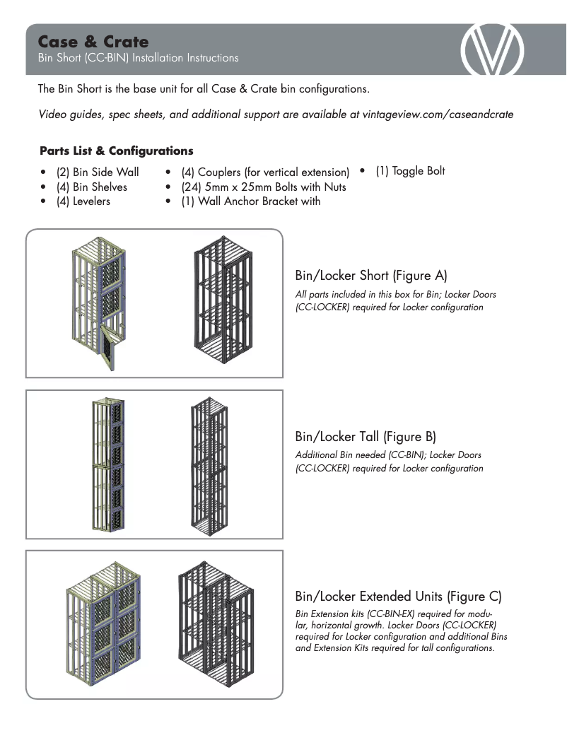 First page image of the manual for CC-BIN-S-K