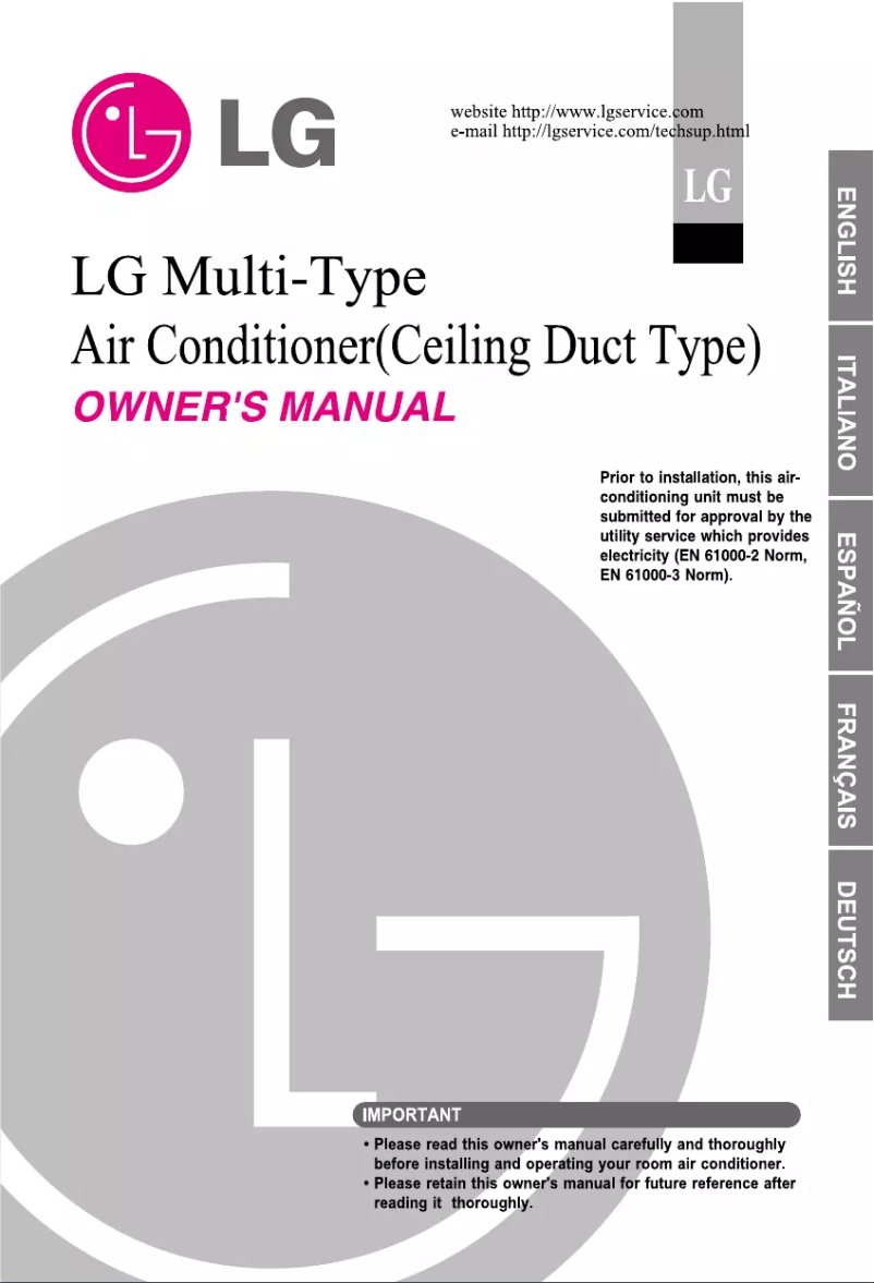 Page 1 of the manual User Manual LG MB09AHL