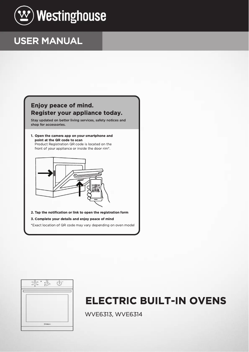 First page image of the manual for WVE6313SDA
