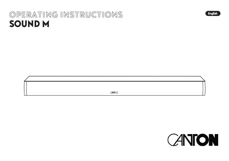 First page image of the manual for Sound M