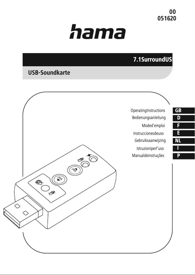 First page image of the manual for 7.1 Surround 051620
