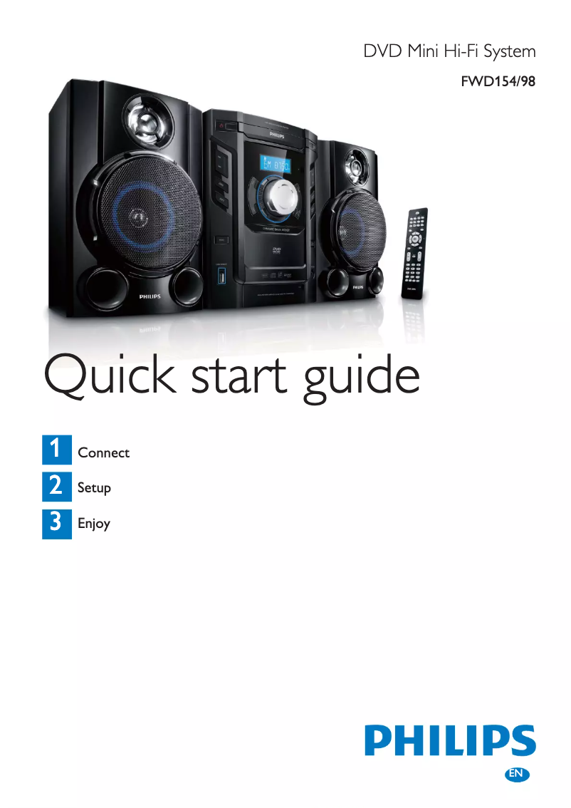 Page 1 of the manual Quick Start Guide Philips FWD154