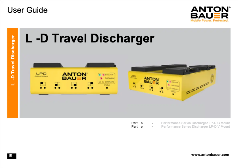 First page image of the manual for LPD