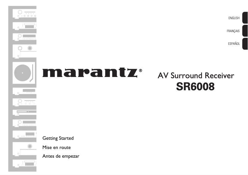 Page 1 of the manual Quick Start Guide Marantz SR6008