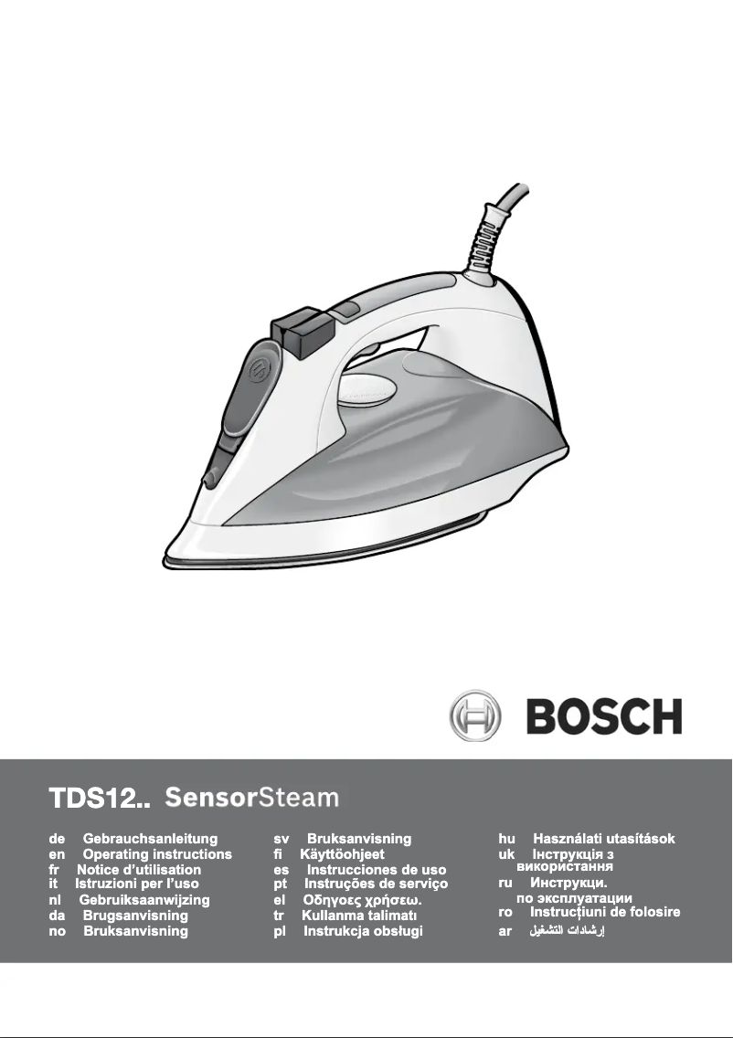 Page 1 of the manual User Manual Bosch Ultimate SensorSteam TDS1229