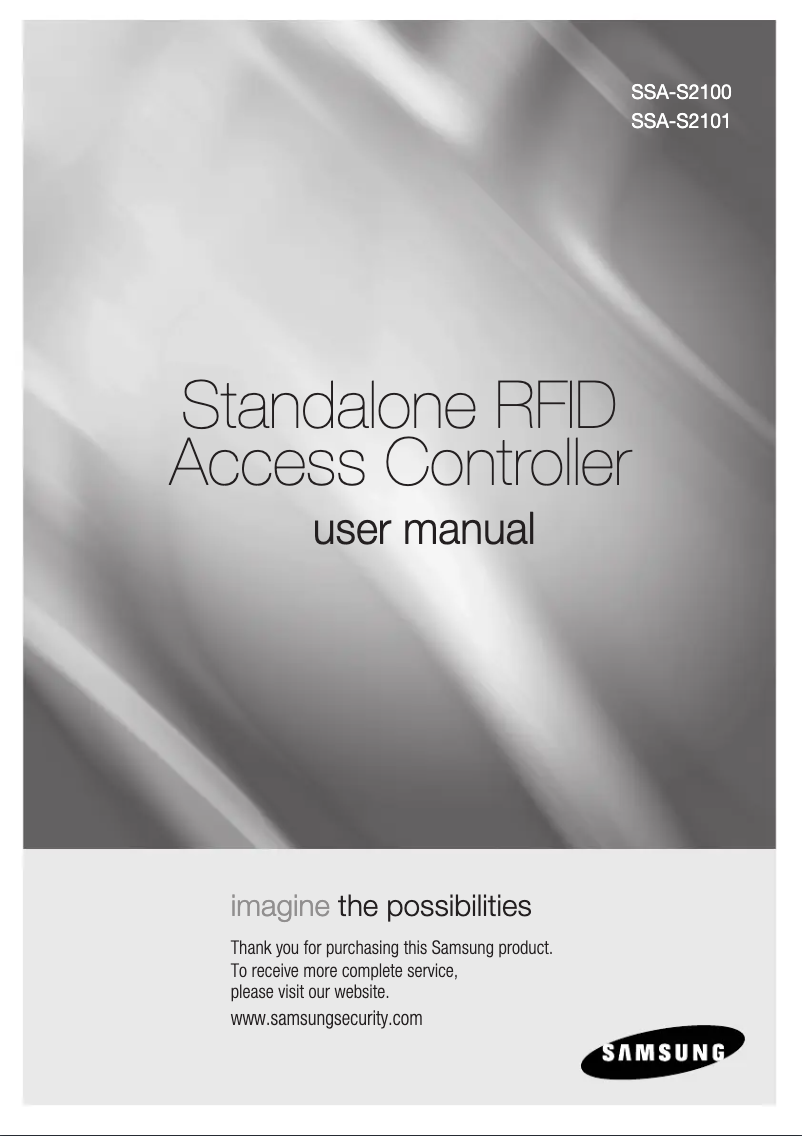 First page image of the manual for SSA-S2100