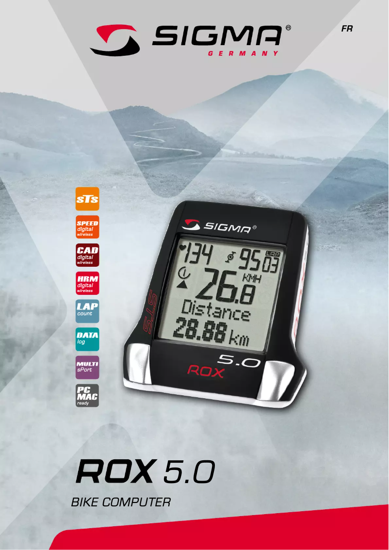 Page 1 of the manual User Manual Sigma ROX 5.0