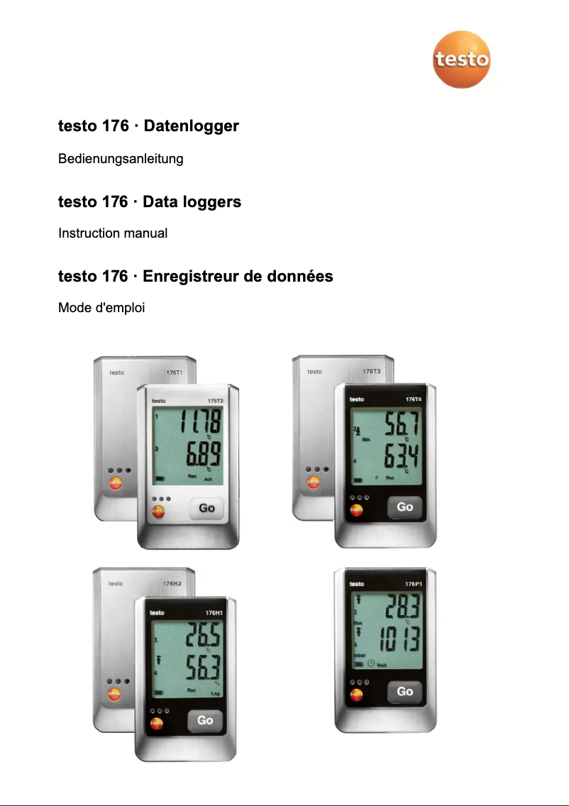 First page image of the manual for 176 T4