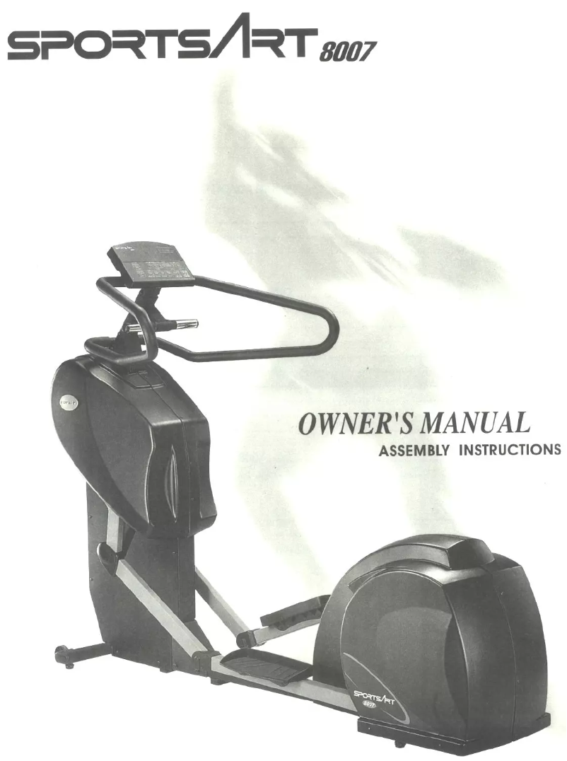 Page 1 of the manual User Manual SportsArt 8007