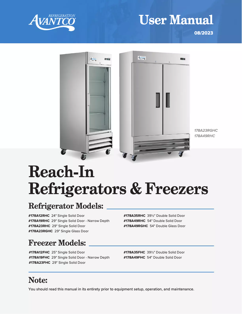 First page image of the manual for ND-CFD-1RR-E-HC