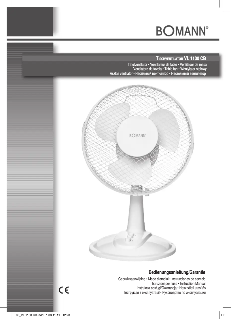 First page image of the manual for VL 1130 CB