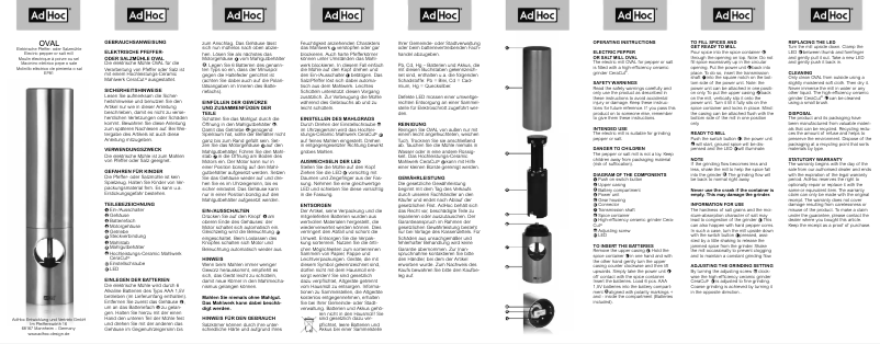 Page 1 of the manual User Manual AdHoc Oval EP81