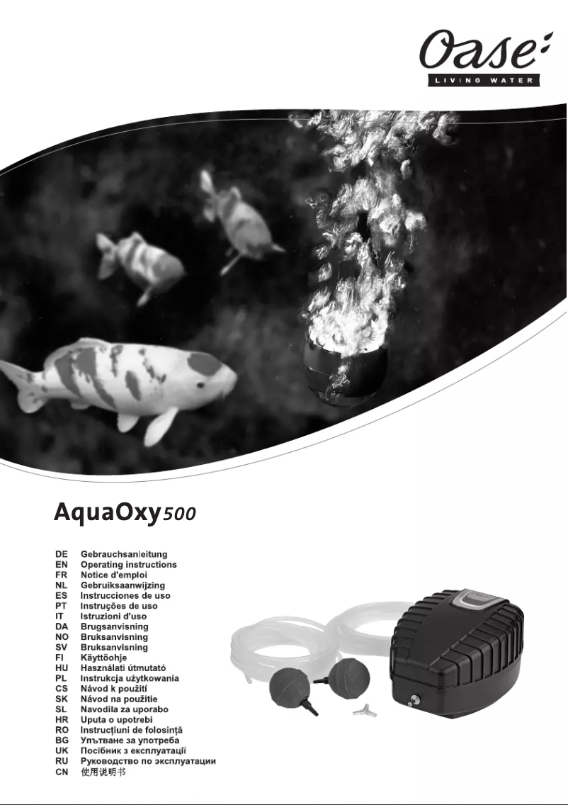 First page image of the manual for AquaOxy 500
