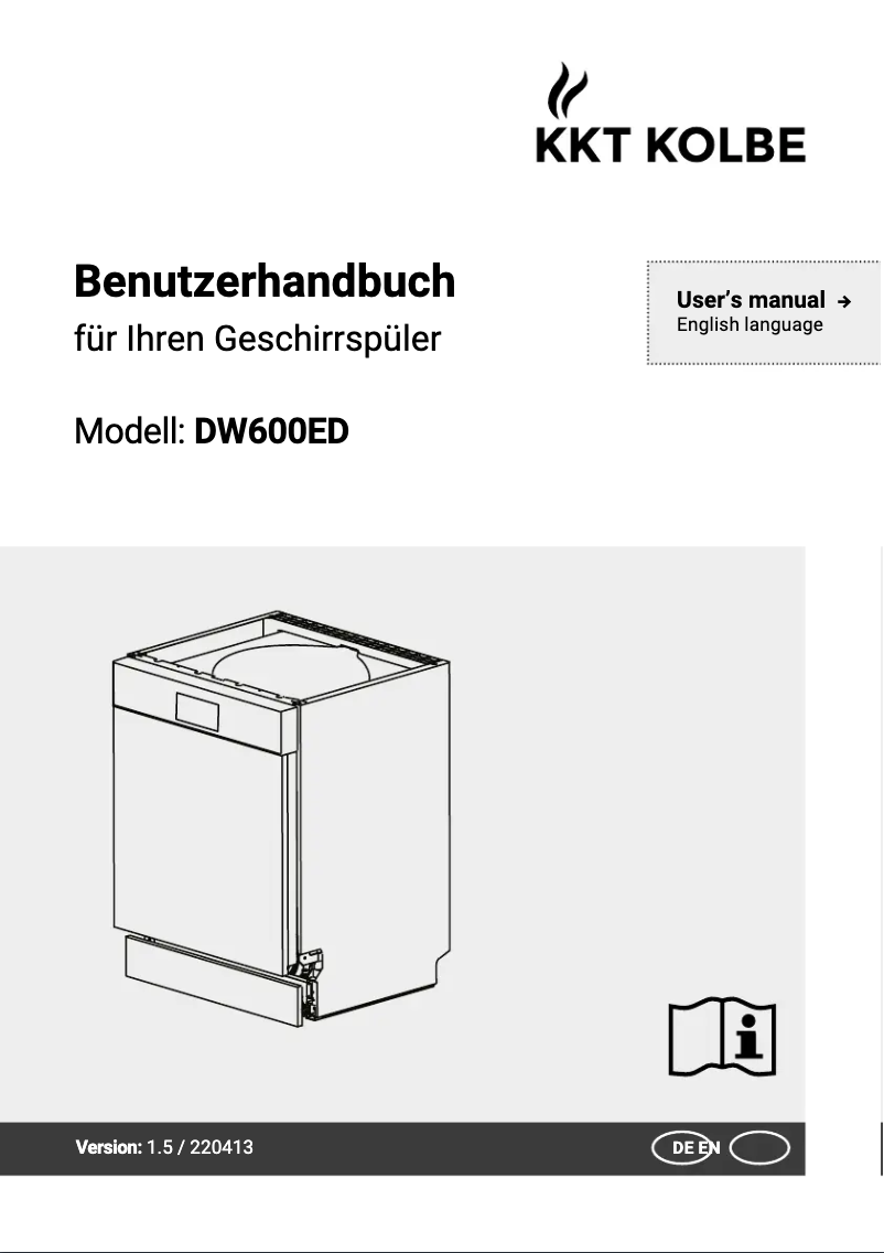 Page 1 of the manual User Manual KKT Kolbe DW600ED