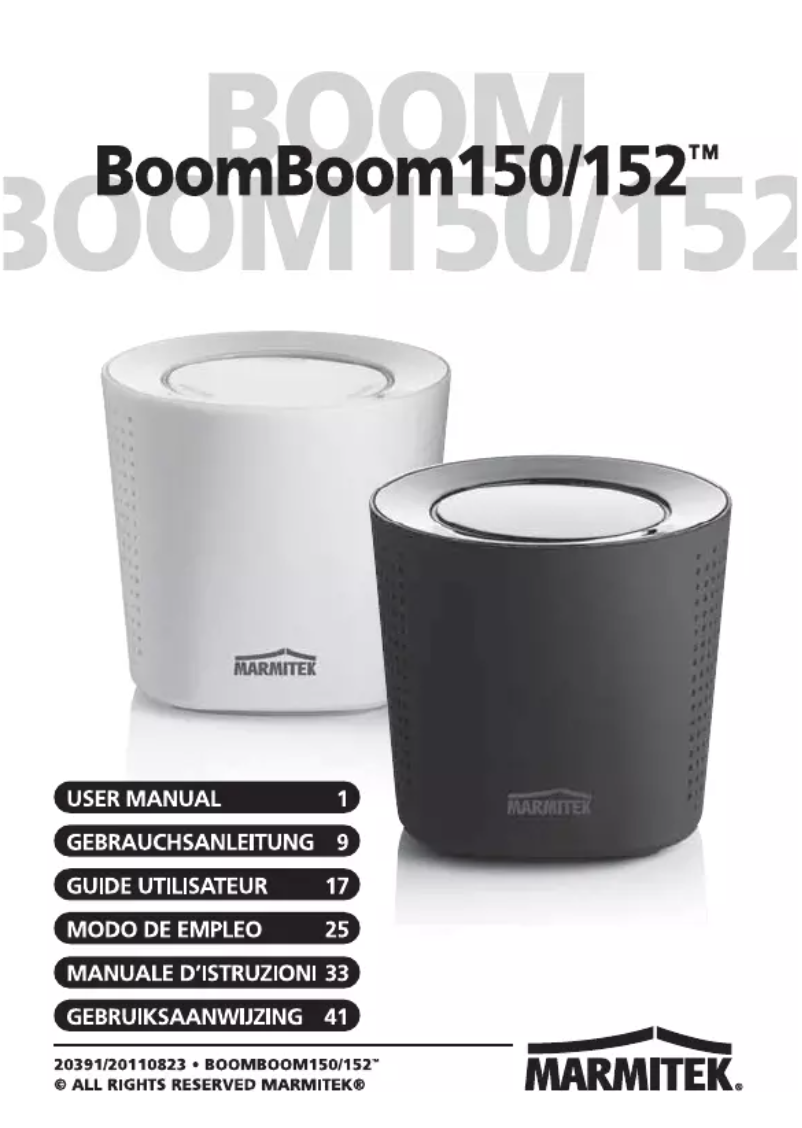 First page image of the manual for BoomBoom 152