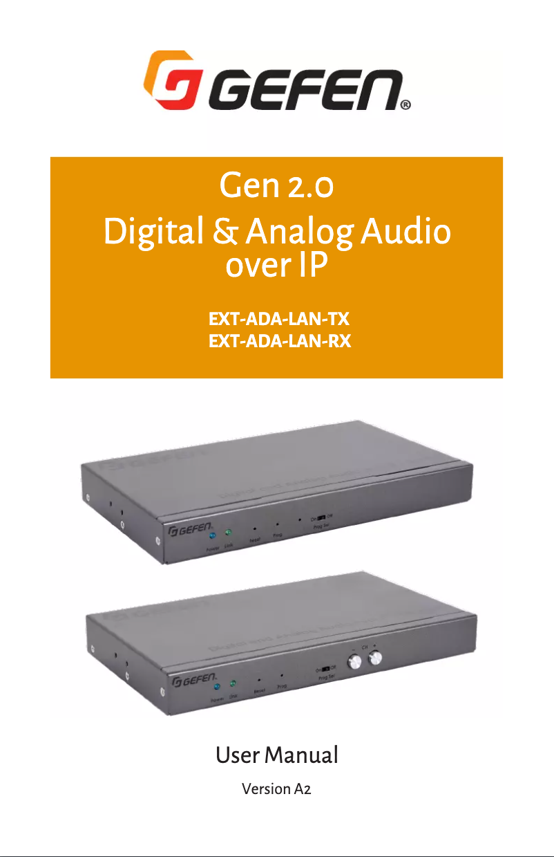 First page image of the manual for EXT-ADA-LAN-TX