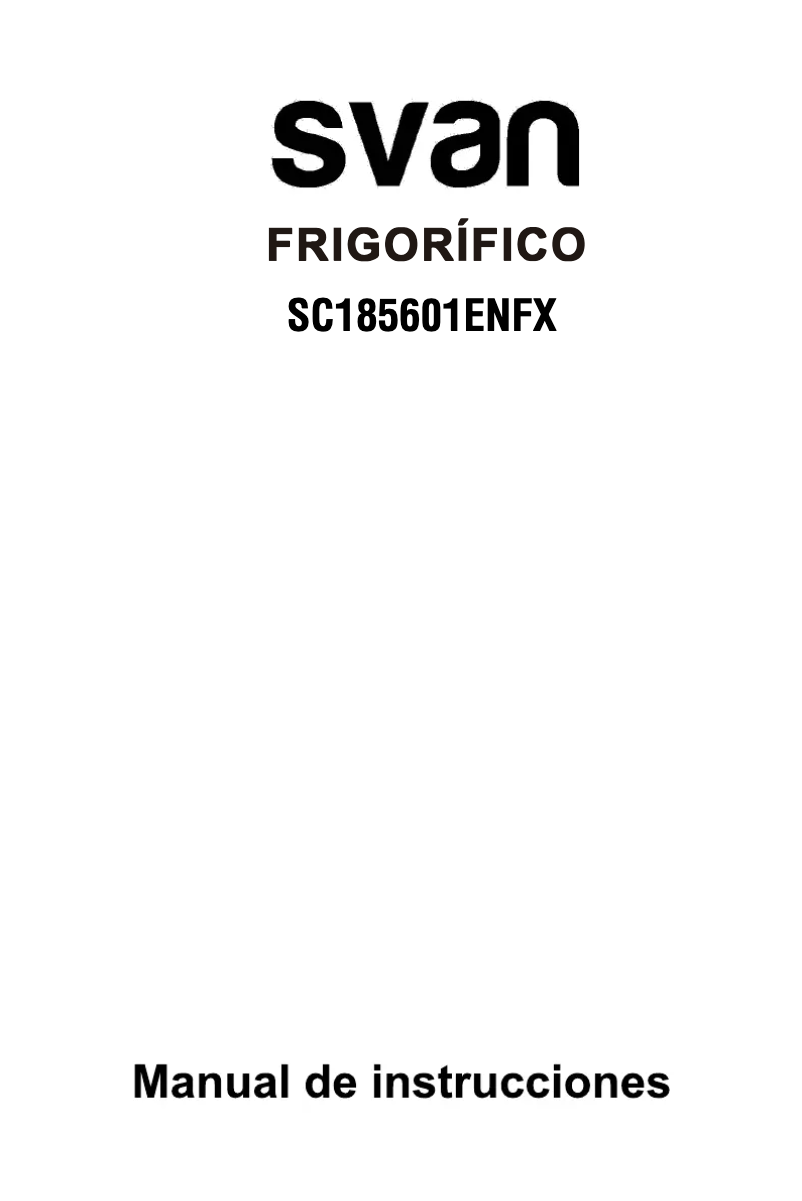 First page image of the manual for SC185601ENFX