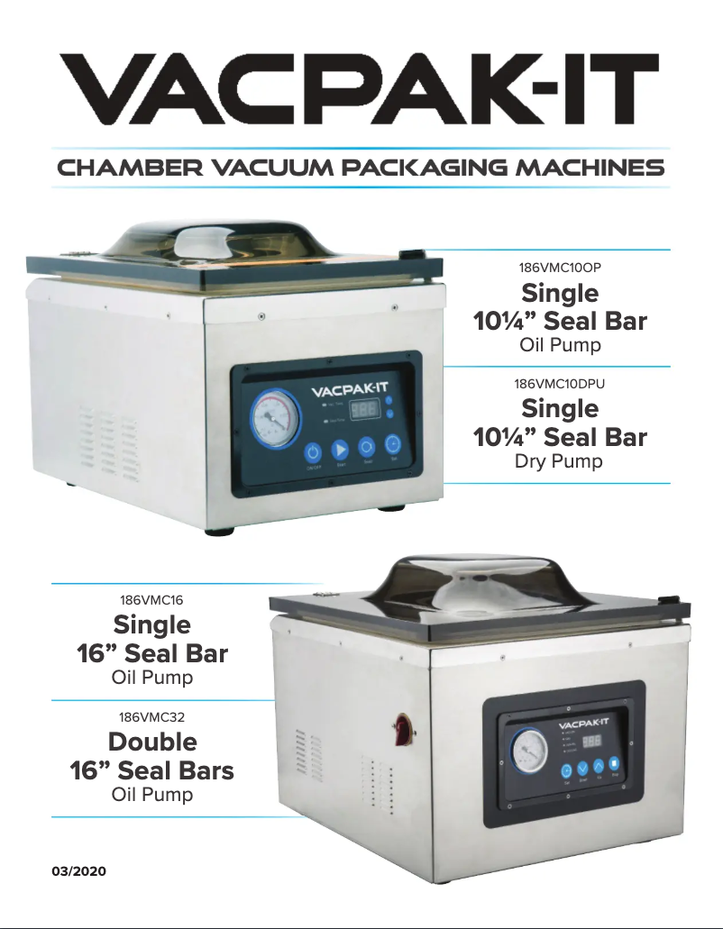 Page 1 of the manual User Manual VacPak-It VMC32