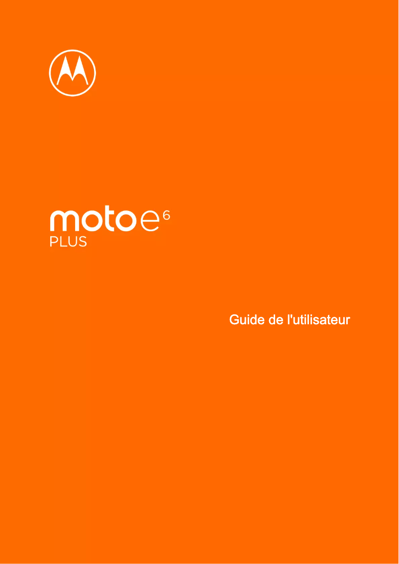 Page 1 of the manual User Manual Motorola Moto E6 Play