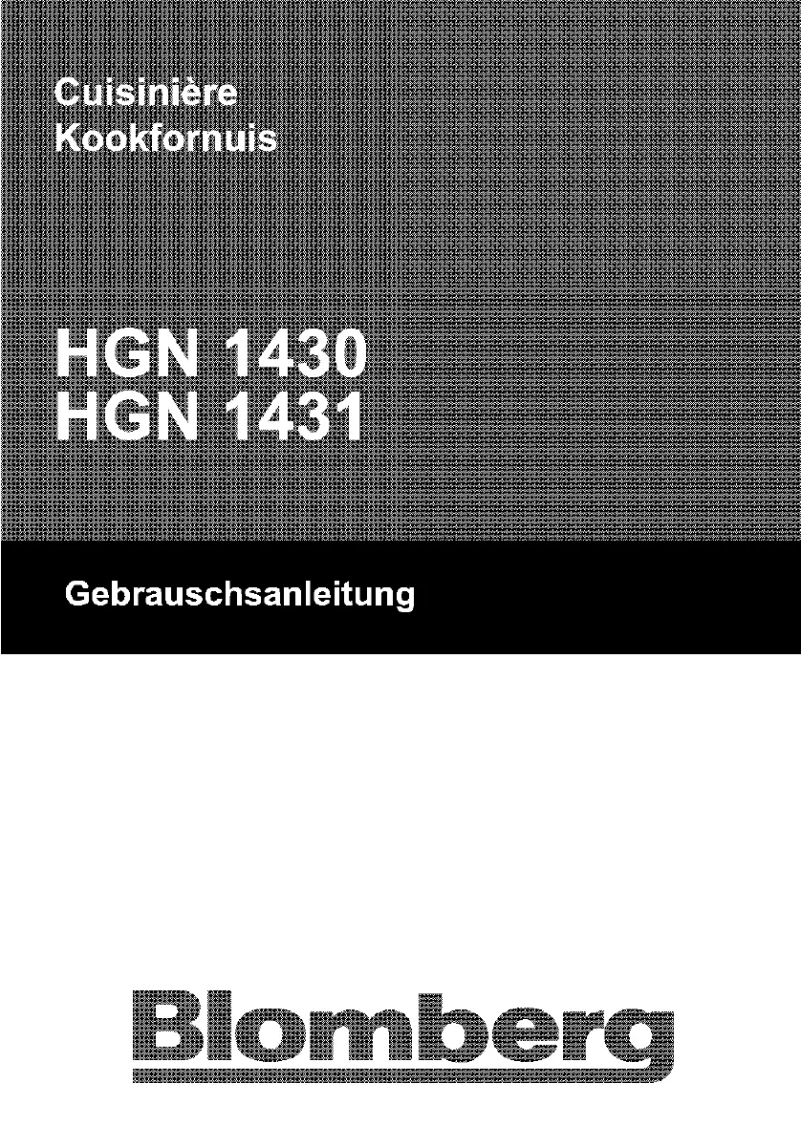 Page 1 of the manual User Manual Blomberg HGN 1431X