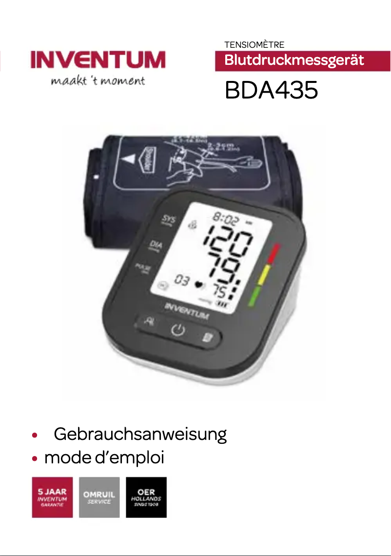 First page image of the manual for BDA435