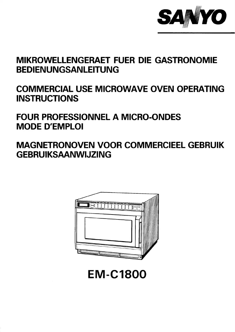 Page 1 of the manual User Manual Sanyo EM-C1800