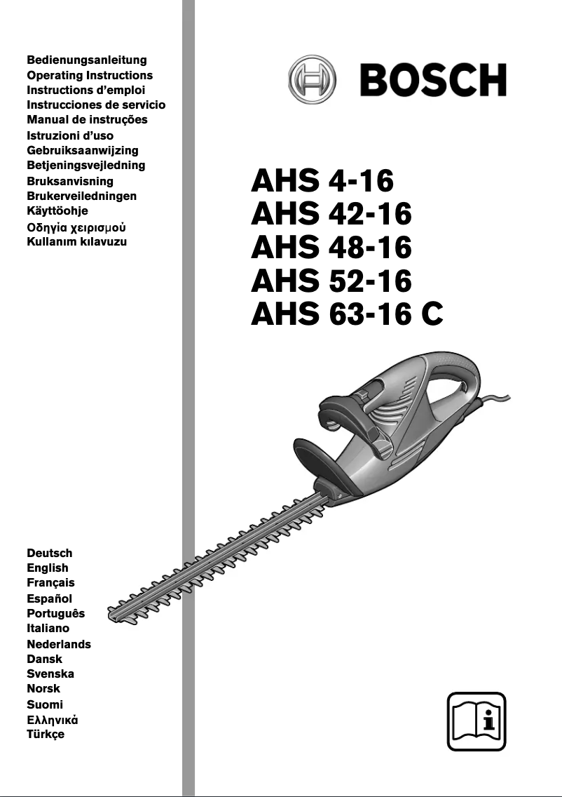 Page 1 of the manual User Manual Bosch AHS 52-16