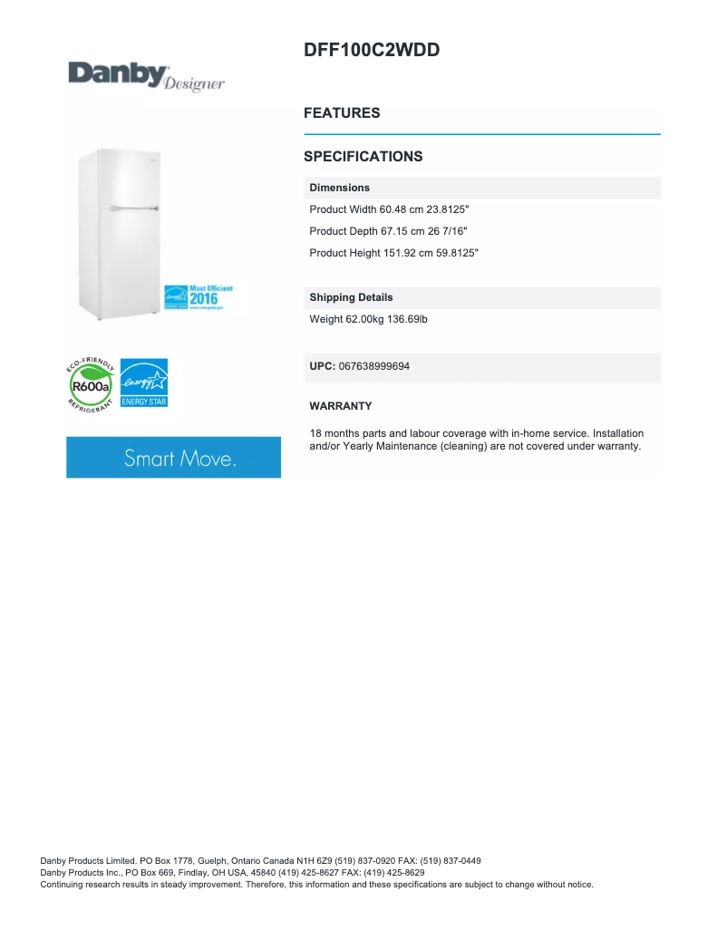 First page image of the manual for DFF100C2