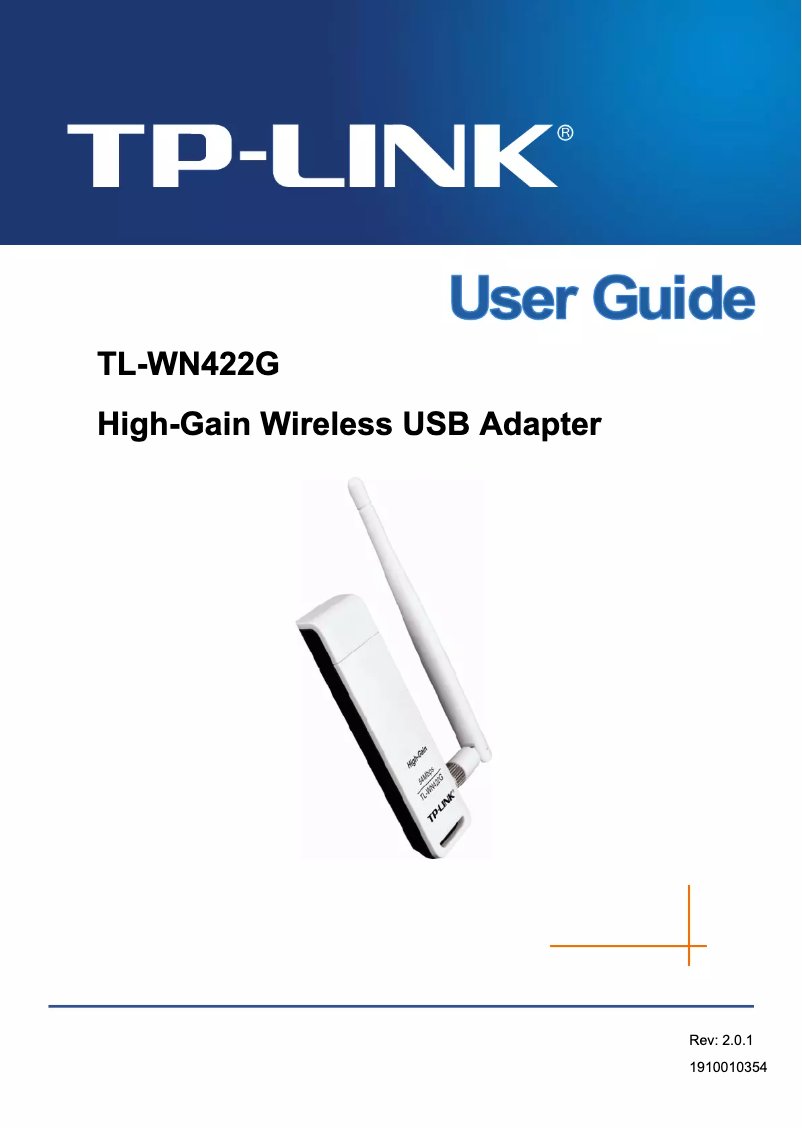 Page 1 of the manual User Manual TP-Link TL-WN422G