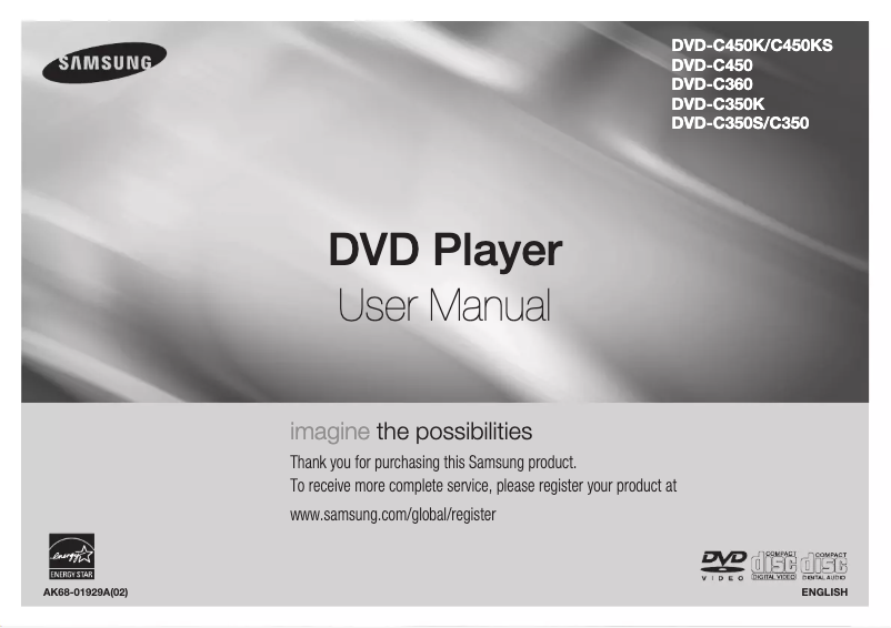 First page image of the manual for DVD-C350