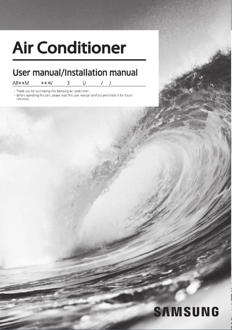 Page 1 of the manual User Manual Samsung AR18MV3JGMCNNA