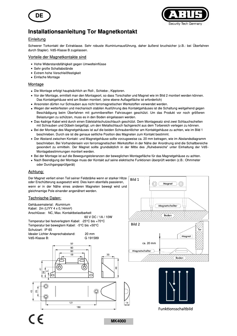 First page image of the manual for MK4000