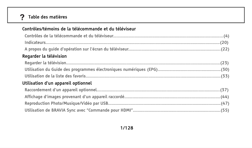 Page 1 of the manual User Manual Sony Bravia KDL-46W5820