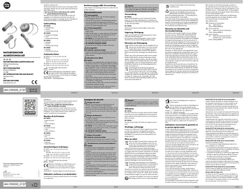 First page image of the manual for IAN 398300