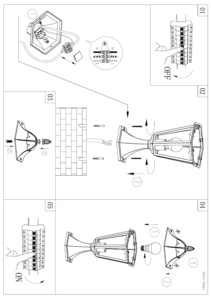 Page 1 of the manual User Manual Eglo Navedo
