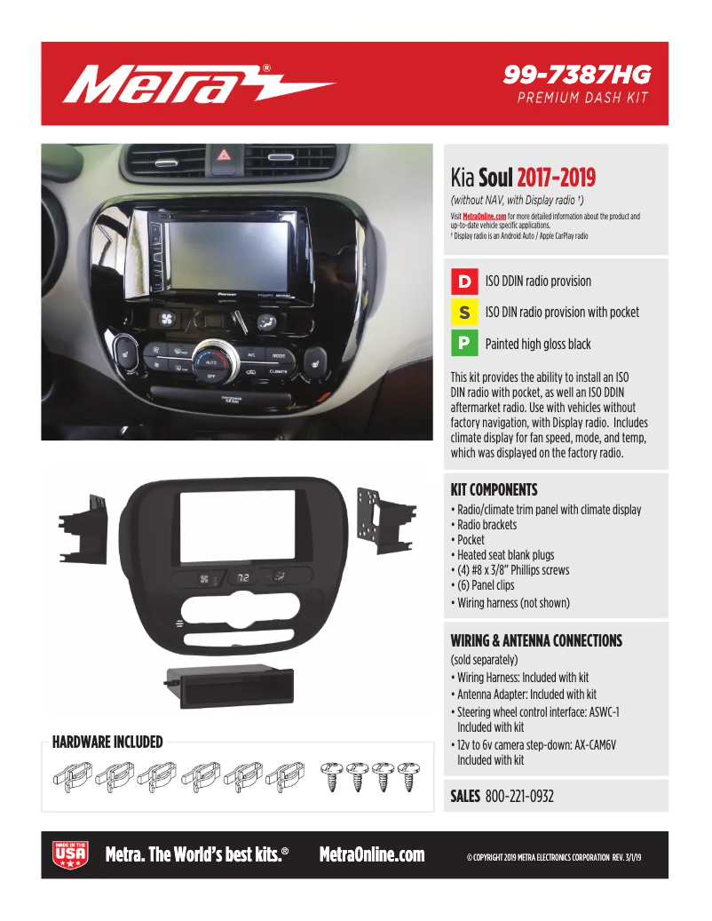 First page image of the manual for 99-7387HG