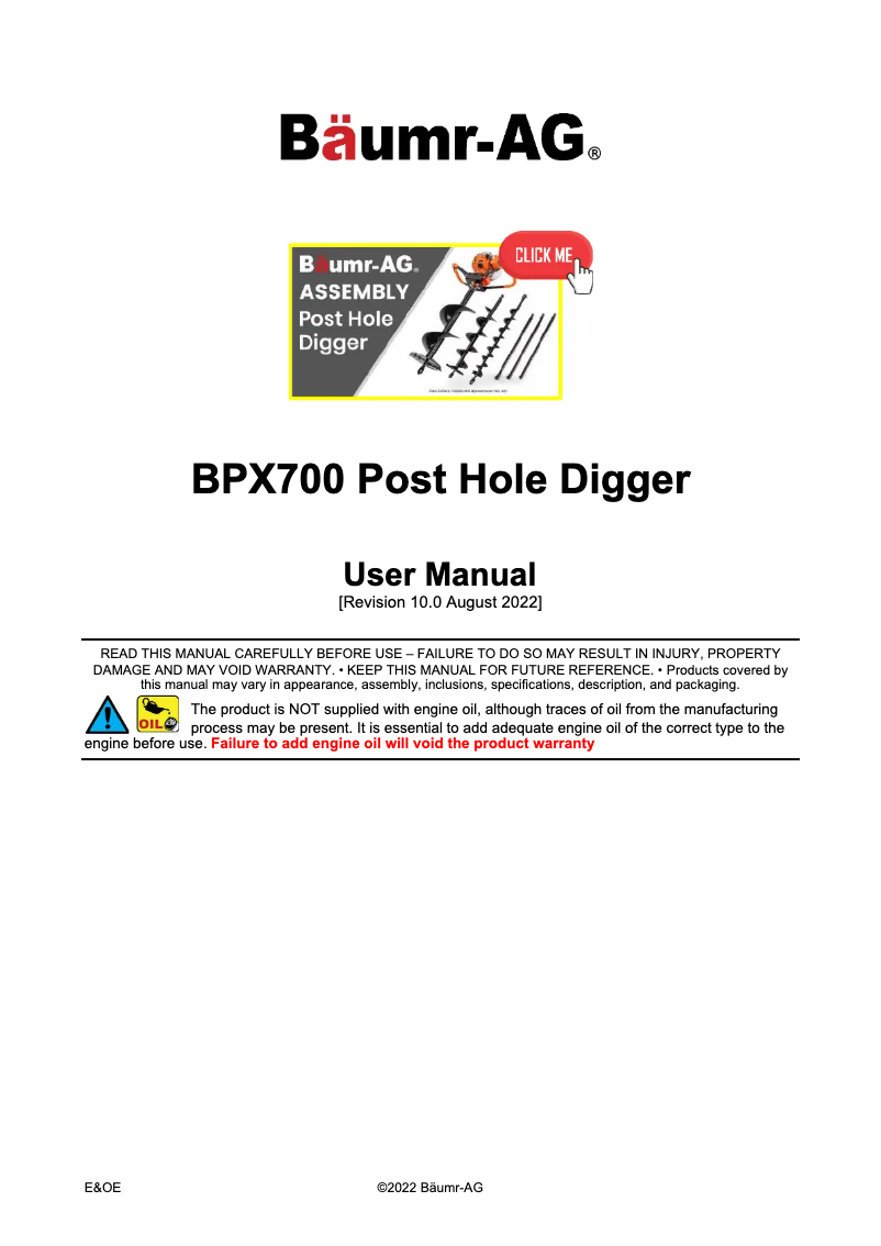 Image de la première page du manuel de l'appareil BPX-700