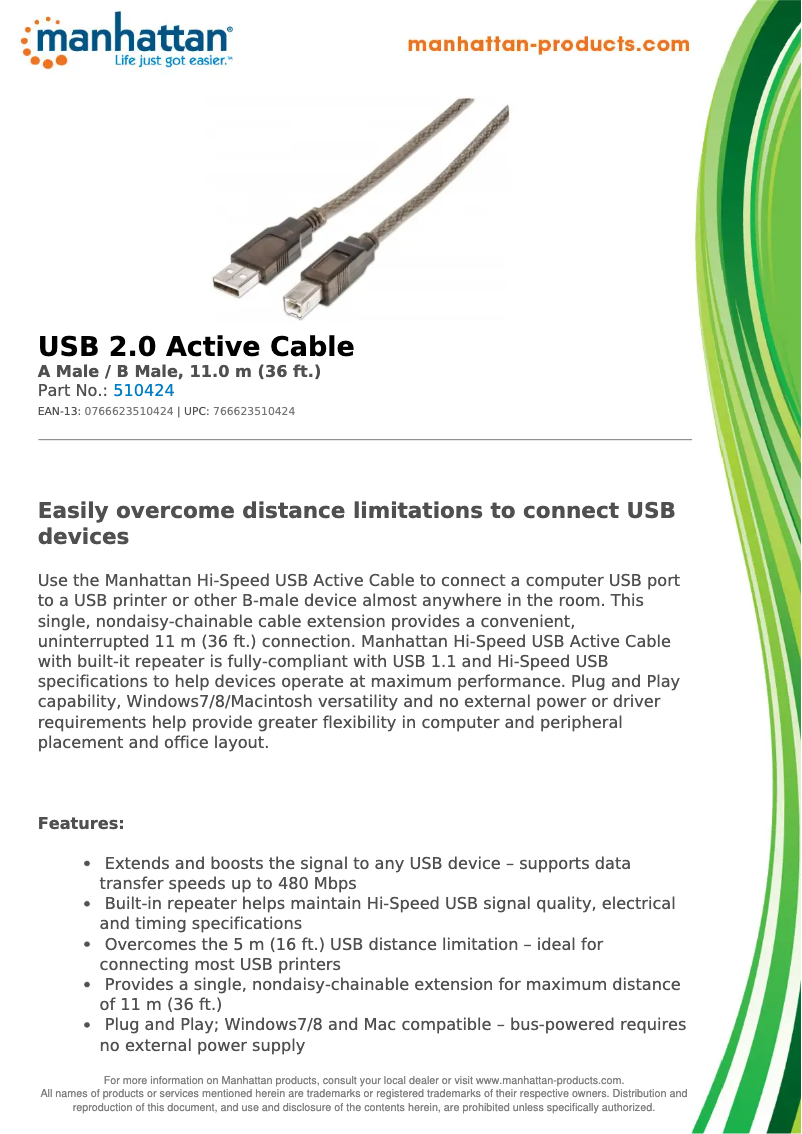 First page image of the manual for 510424