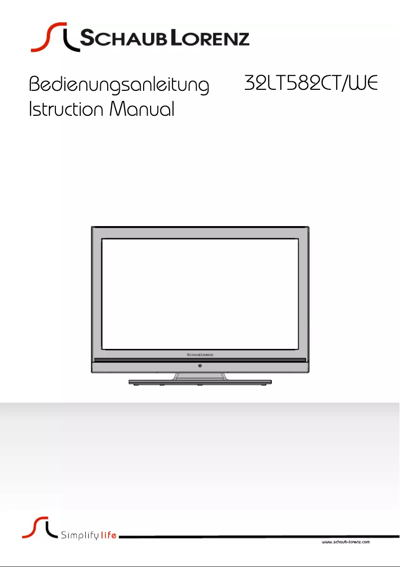Page 1 de la notice Manuel utilisateur Schaub Lorenz 32LT582CT/WE