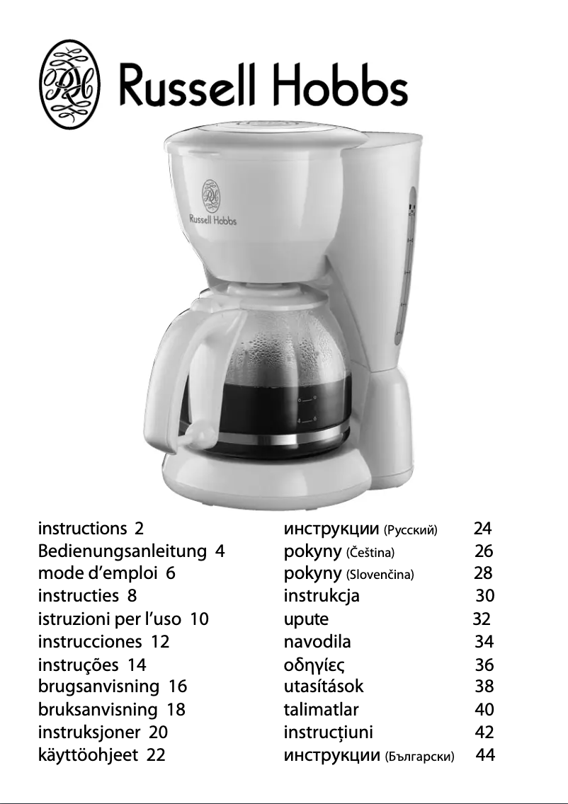Page 1 de la notice Manuel utilisateur Russell Hobbs 18542-56