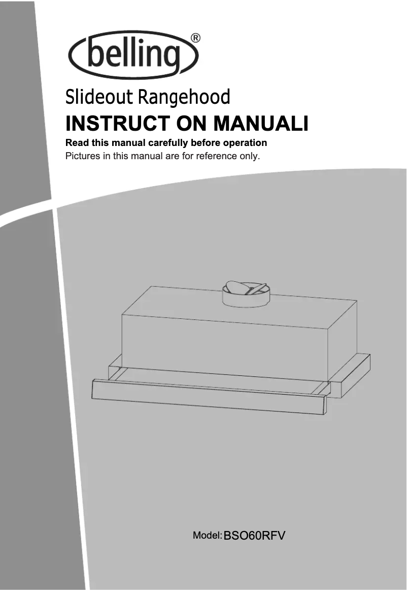 First page image of the manual for Slideout BSO60RFV