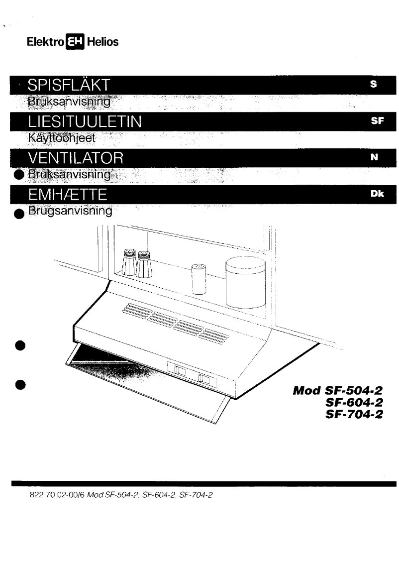 Page 1 of the manual User Manual Elektro Helios SF504-2