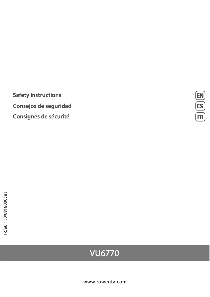 First page image of the manual for Urban Cool VU6770