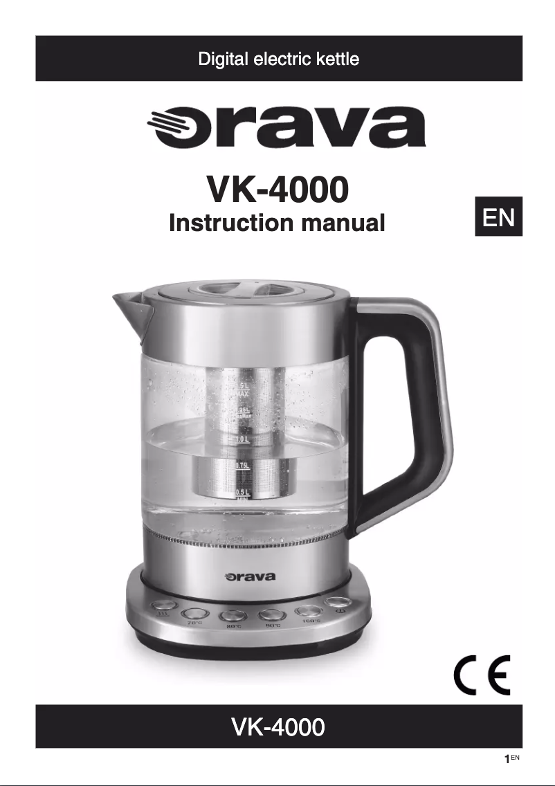First page image of the manual for VK-4000