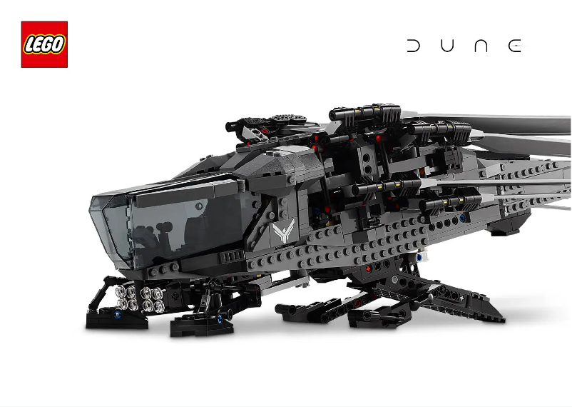 Page 1 de la notice Consignes visuelles Lego Dune 10327