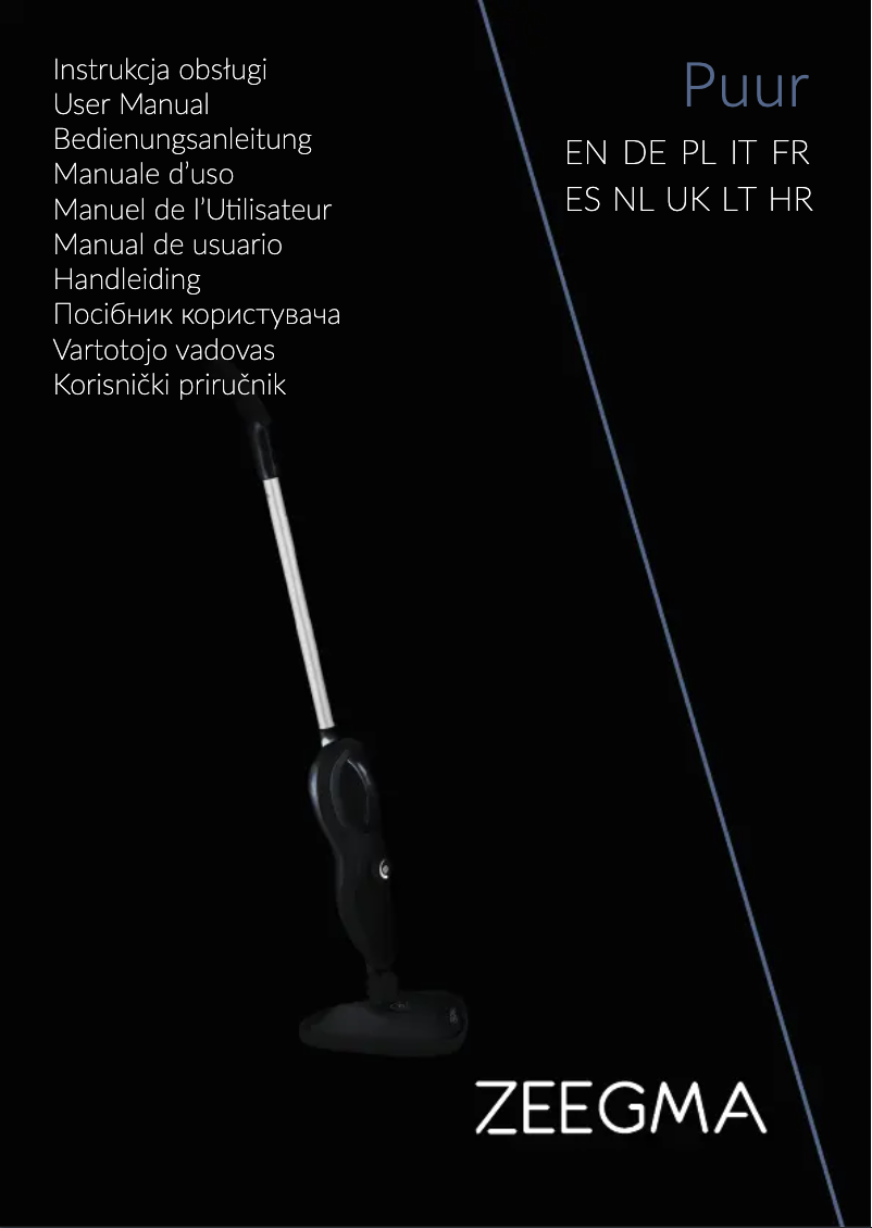 First page image of the manual for Puur